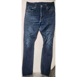 Levi 512 Men Jean Size 33x 34  Distressed Dark Wash